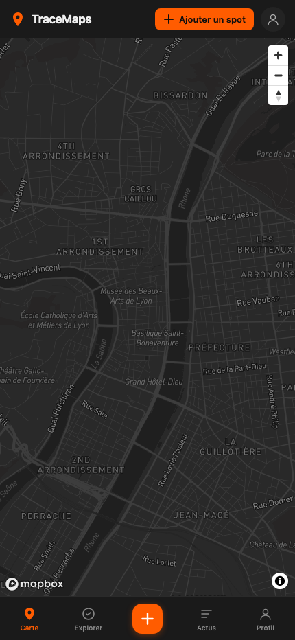 TraceMaps — carte interactive des spots de sports urbains